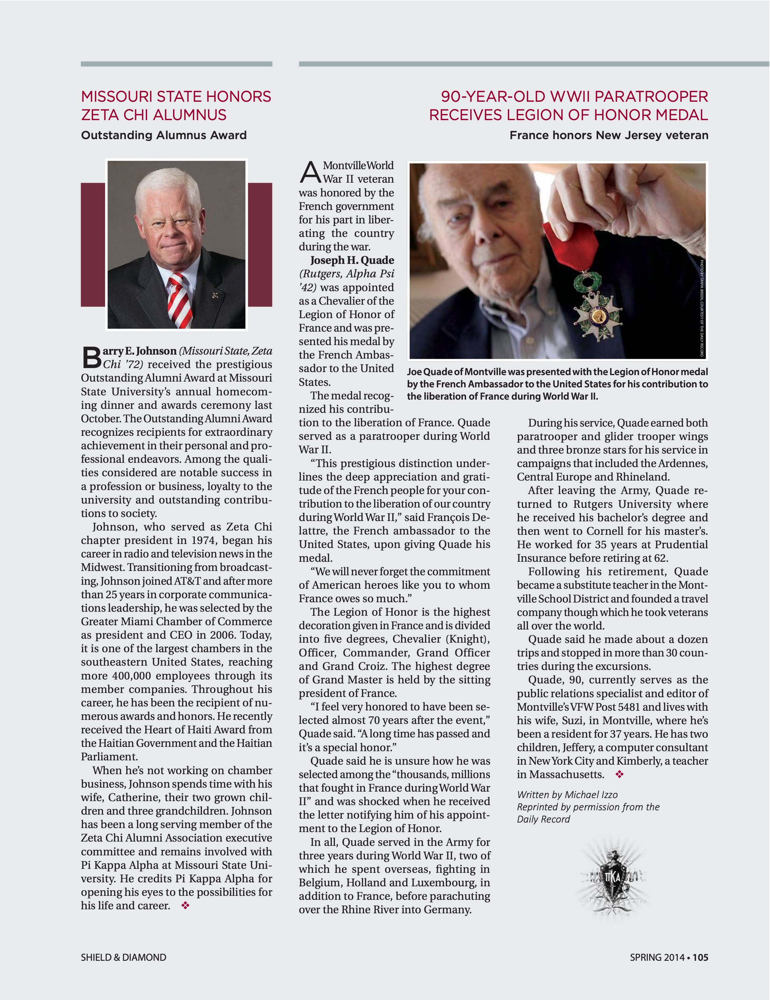 Missouri State Honors Zeta Chi Alumnus